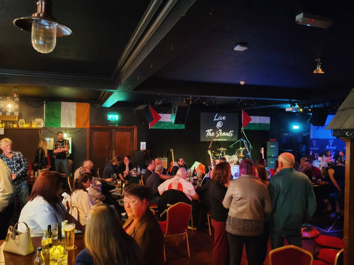 Electric Blue crowd and stage at The Seanti